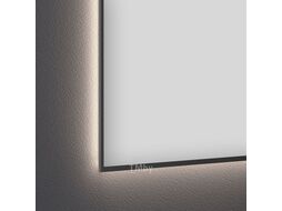 Прямоугольное зеркало с фоновой LED-подсветкой Wellsee 7 Rays Spectrum 172200980 (70*85 см, черный контур, сенсорная кнопка)