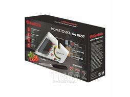 Ножеточка SA-6657G 3 степени заточки +ножницы и зубч.ножи