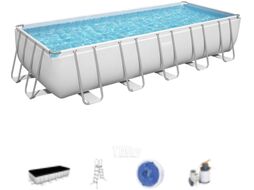 Каркасный бассейн Bestway Power Steel 5612B (640x274x132см, с фильтр-насосом, лестницей и тентом)