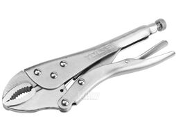 Зажим с фиксатором 180 мм, с закругленными губками TOLSEN TT10380
