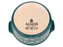 Горшочек для запекания Agness 777-107 (зеленый)