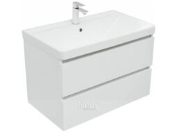 Тумба с умывальником Aquanet Вега 80 / 308336 (белый глянец)