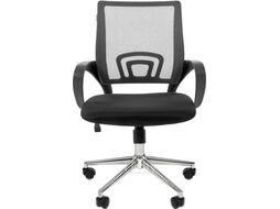 Кресло офисное Chairman 696 хром новый подлокотник (TW серый)