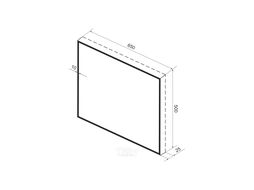 Прямоугольное зеркало с фоновой LED-подсветкой Wellsee 7 Rays Spectrum 172200850 (65*50 см, черный контур, сенсорная кнопка)