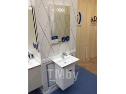 Тумба с умывальником Smile Торус 50 см раковина Olinda 50 см, белая Z0000010487+031600-u-01