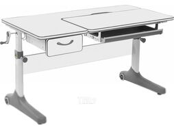 Парта+стул Anatomica Uniqa Lite Armata Duos (белый/серый/розовый)