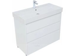 Тумба с умывальником Aquanet Nova Lite 100 / 307081 (белый глянец)