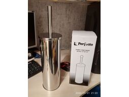 Ершик с подставкой, черный, нержавеющая сталь, PERFECTO LINEA