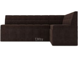 Уголок кухонный мягкий Mebel-Ars Атлантис правый 190x84x120 (велюр молочный шоколад НВ-178 13)