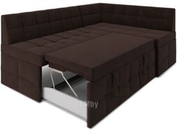 Уголок кухонный мягкий Mebel-Ars Атлантис правый 190x84x120 (велюр молочный шоколад НВ-178 13)