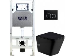 Унитаз подвесной с инсталляцией WeltWasser Amberg 506 ST+Gelbach 004 MT-BL+ Amberg RD-BL