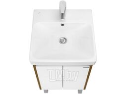 Тумба с умывальником Акватон Сканди Doors 45 1A2787K0SDZ90 (белый/дуб рустикальный)