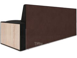 Уголок кухонный мягкий Mebel-Ars Таллин левый 190x83x120 (велюр черный НВ-178 17)
