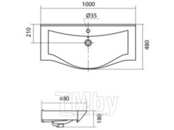 Тумба с умывальником Акватон Нортон 100 (1A2490K0NT010)