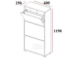 Тумба в прихожую Горизонт Мебель Домино XL (золотой крафт/белый)
