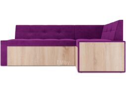 Уголок кухонный мягкий Mebel-Ars Таллин правый 190x83x120 (фиолетовый)