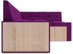 Уголок кухонный мягкий Mebel-Ars Таллин правый 190x83x120 (фиолетовый)