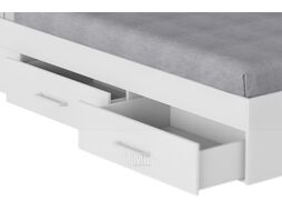Двуспальная кровать Mio Tesoro Абрау с ящиками 160x200 (белый текстурный)