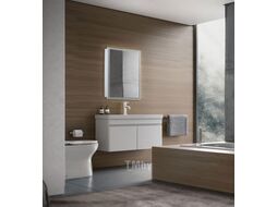 Шкаф с зеркалом для ванной Silver Mirrors Киото 50 / LED-00002357