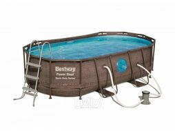 Каркасный бассейн Bestway Power Steel Swim Vista 56714 (427x250x100, с фильтр-насосом и лестницей)