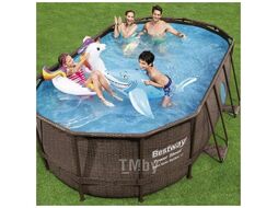 Каркасный бассейн Bestway Power Steel Swim Vista 56714 (427x250x100, с фильтр-насосом и лестницей)