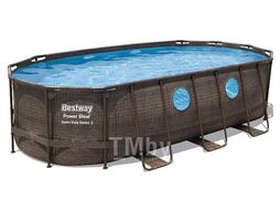 Каркасный бассейн Bestway Power Steel Swim Vista 56714 (427x250x100, с фильтр-насосом и лестницей)