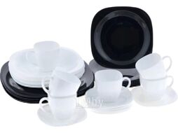 Набор столовой посуды Luminarc Carine black white N1500