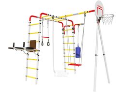 Игровой комплекс Romana Fitness / 103.20.05 (фанерные качели, белый/красный/желтый)