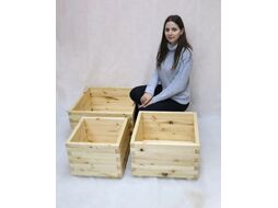 Грядка модульная КомфортПром Натуральная Большая H35x55x55см