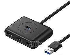 Хаб UGREEN USB 3.0 Hub 1m CR113 (Black) (20291)