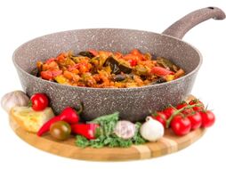 Сковорода Elan Gallery Гармония вкуса / 120422 (коричневый мрамор)