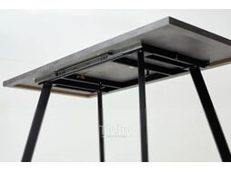 Обеденный стол M-City Brick M 120 / DEDBRICKMBETPORBLK120 (бетон портленд/черный)