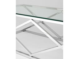 Журнальный столик Stool Group Инсигния 120x60 / ECT-026 (прозрачное стекло/сталь серебристый)