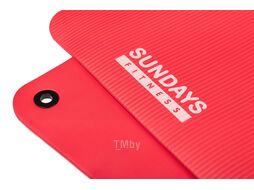 Коврик для йоги и фитнеса Sundays Fitness IR97506 (180x60x1см, красный)