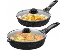 Набор сковородок Elan Gallery Гармония вкуса / 120134+2 (черный мрамор)