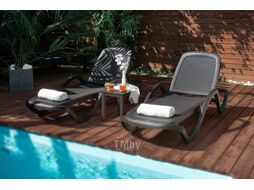 Шезлонг Ellastik Plast Capri Плетеный 195x73x41 (белый)