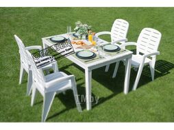 Стол пластиковый Ellastik Plast Прованс Прямоугольный 140x80x70 (бежевый)