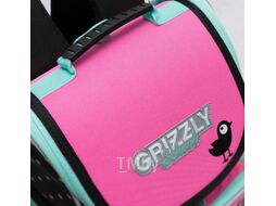 Школьный рюкзак Grizzly RAm-384-1 (черный/розовый)