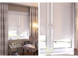 Рулонная штора LEGRAND Фрост 80.5x175 / 58 087 384 (светло-серый)