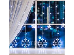 Светодиодная бахрома Luazon Decor Снежинки 2361714 (белый)