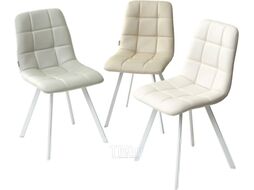 Стул M-City Chilli Square / UDC8025HK01701WHT (HK017-01 светло-бежевый/белый)