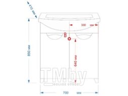 Тумба с умывальником Misty Лаванда + Балтика 70 / Э-Лав01070-011Пр + 1WH207776