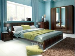 Двуспальная кровать Rinner Беатрис М08 с ПМ 160x200 (орех гепланкт)