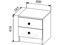 Прикроватная тумба ДСВ МС Ki-Ki ТД 400.1 (белый)