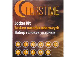 Набор головок ударных глубоких 11пр. 1/2'' (6-гр.) (10-15, 17, 19, 21, 22, 24), в кейсе FORSTIME FT-4117-5MPB