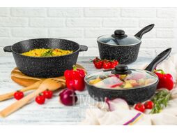 Жаровня Elan Gallery Гармония вкуса / 120140 (черный мрамор)