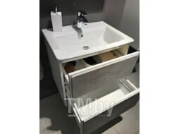 Тумба с умывальником Roca Ronda 60 / A327472000 + ZRU9303002 (белый матовый/бетон)