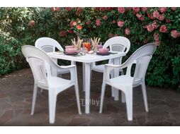 Стол пластиковый Ellastik Plast Элластик Квадратный 85x85x74 (белый)