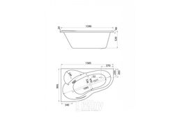 Ванна акриловая Santek Ибица 160x100 R (с каркасом)