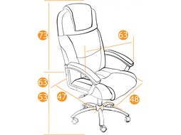 Кресло офисное Tetchair Bergamo флок (хром/коричневый 6)